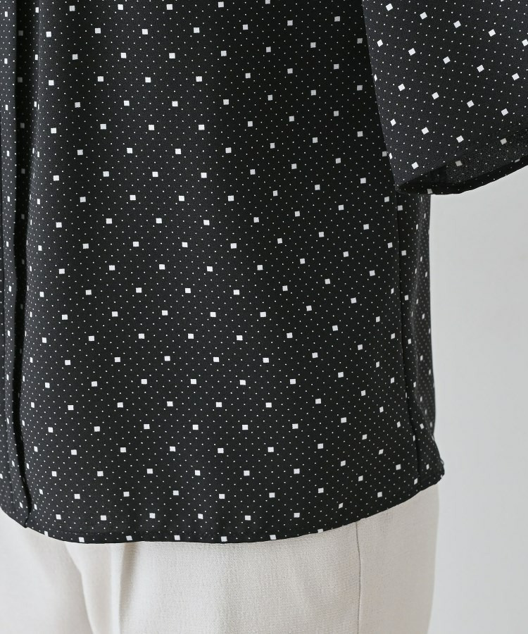 【通勤/きれいめ】柄タックブラウス16