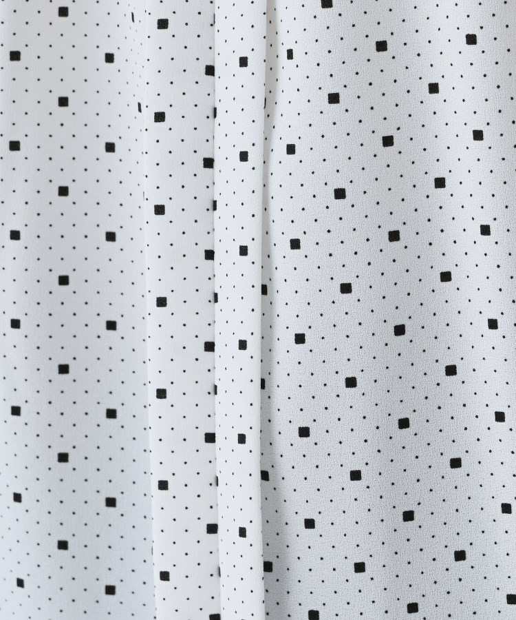 【通勤/きれいめ】柄タックブラウス6