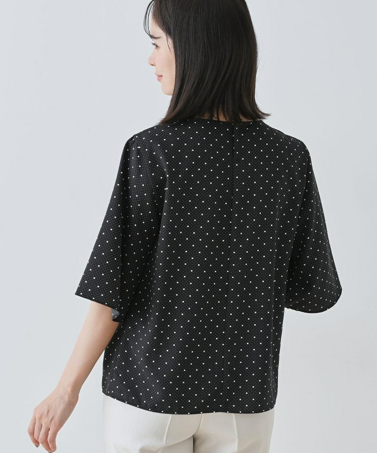 【通勤/きれいめ】柄タックブラウス7