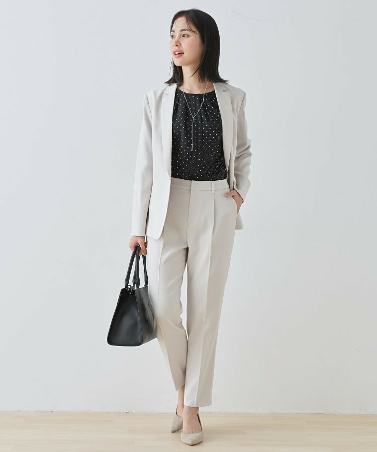 【通勤/きれいめ】柄タックブラウス8