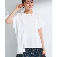 【洗える／汗ジミ防止】バイカラー＆アシメヘム Tシャツ