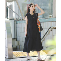 【クールエアー素材／UVケア】エアリータックワンピース