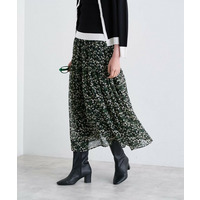 【セットアップ可能】フラワーシフォンスカート