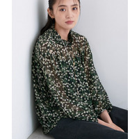 【セットアップ可能】フラワーシフォンブラウス