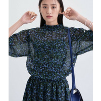 【セットアップ可能】フラワーシフォンブラウス