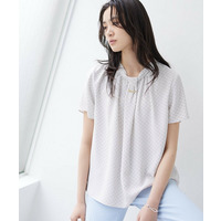 【UVケア】モノグラム ボウタイデザインブラウス