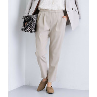 人気NO.1【褒められパンツ／高ストレッチ／ウエストゴム】タックテーパードパンツ