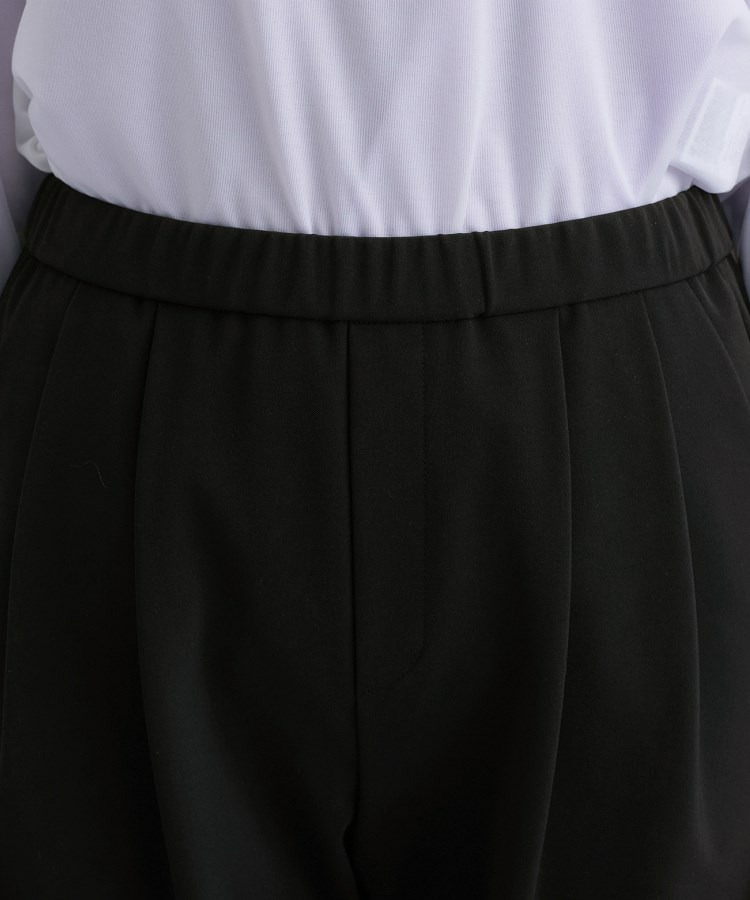 人気NO.1【褒められパンツ/高ストレッチ/ウエストゴム】タックテーパードパンツ30