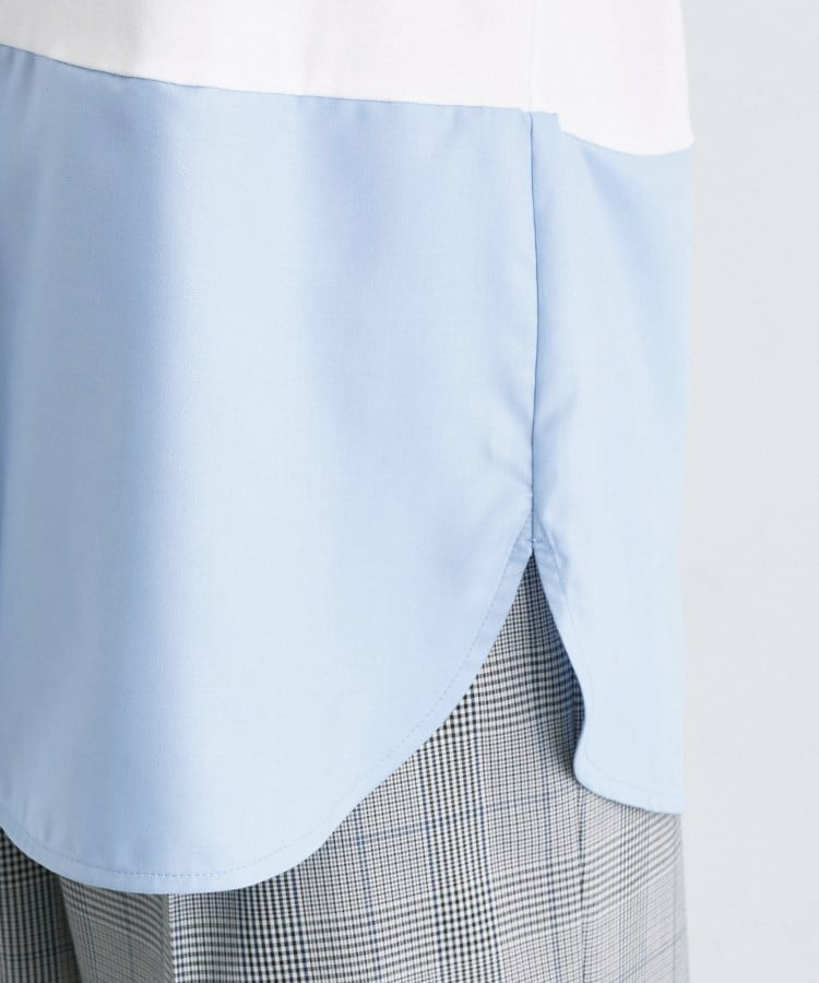 【コットン】シャツ切り替えカットソー30