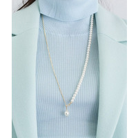 パール調バイカラーネックレス