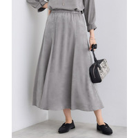 【UVケア／セットアップ可能】スエード調サテンスカート