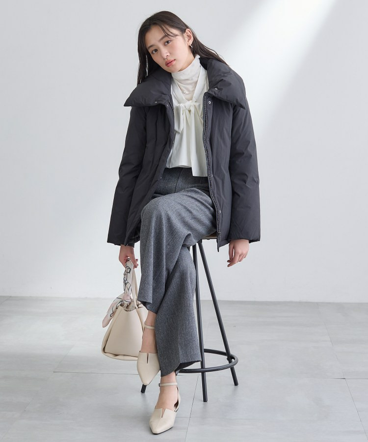 【褒められパンツ/ウール調素材】ラメ混ワイドパンツ27