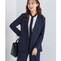 【日本製／通勤スーツ】プレシャスドビー ノーカラージャケット
