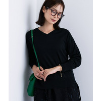 【洗える／毛玉になりにくい】エクストラファインウール Vネックニット