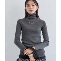 【洗える／毛玉になりにくい】エクストラファインウール リブタートルニット