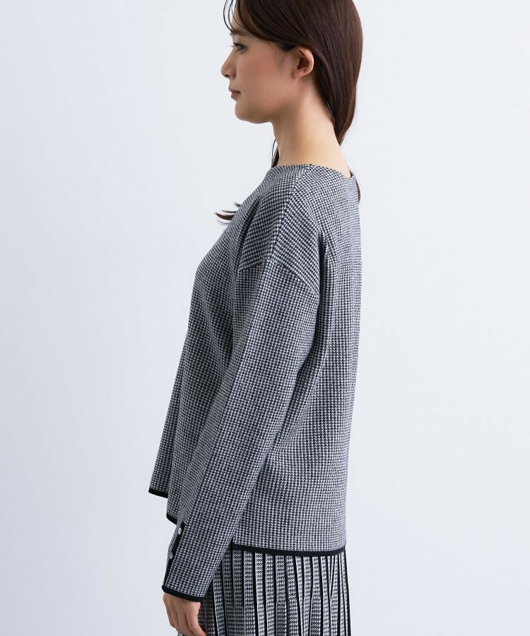 【洗える/SETUP可能】ジャカードボートネックニット16