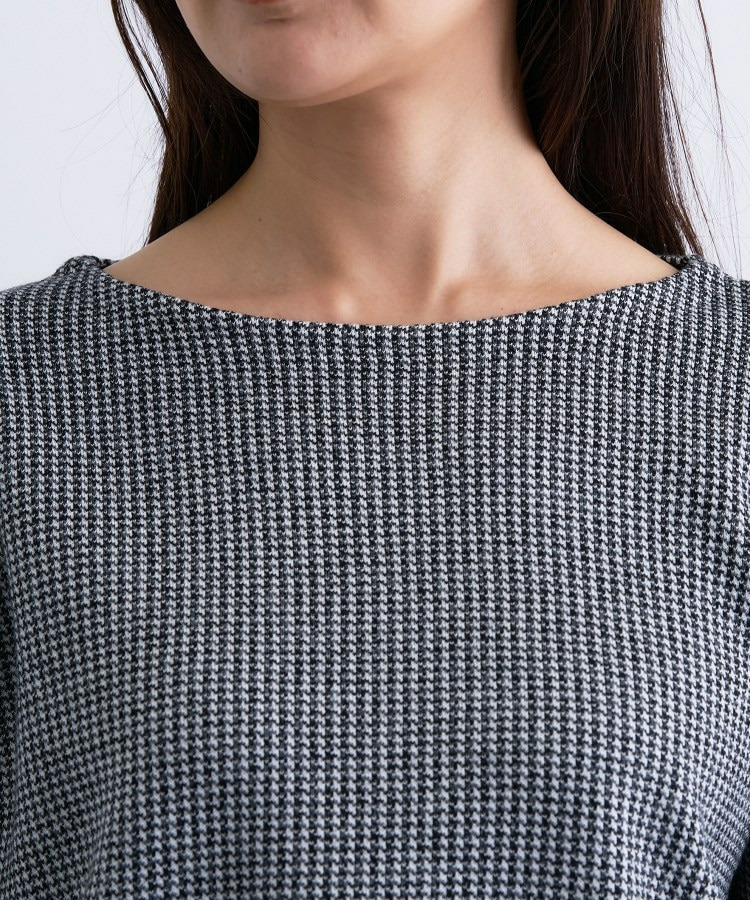 【洗える/SETUP可能】ジャカードボートネックニット18