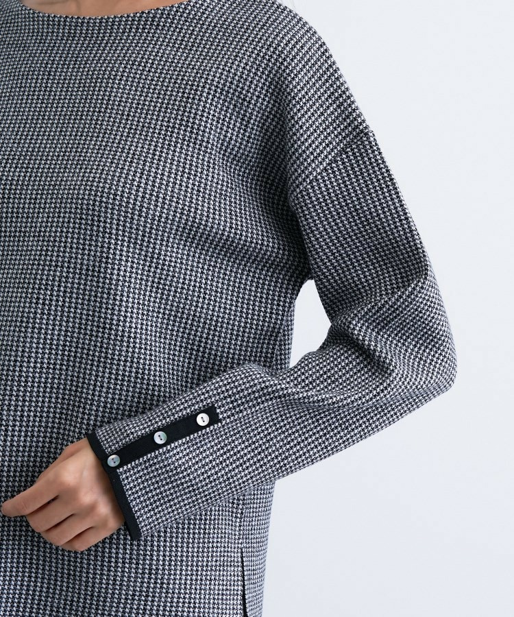 【洗える/SETUP可能】ジャカードボートネックニット19