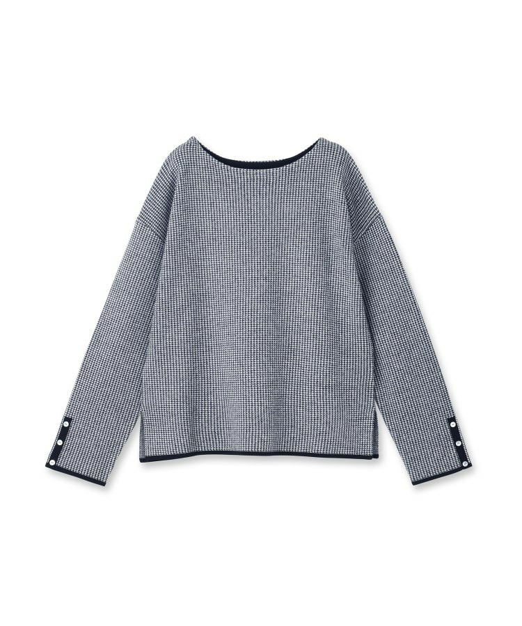 【洗える/SETUP可能】ジャカードボートネックニット2