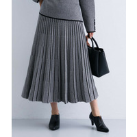 【洗える／SETUP可能】ジャカードニット プリーツスカート