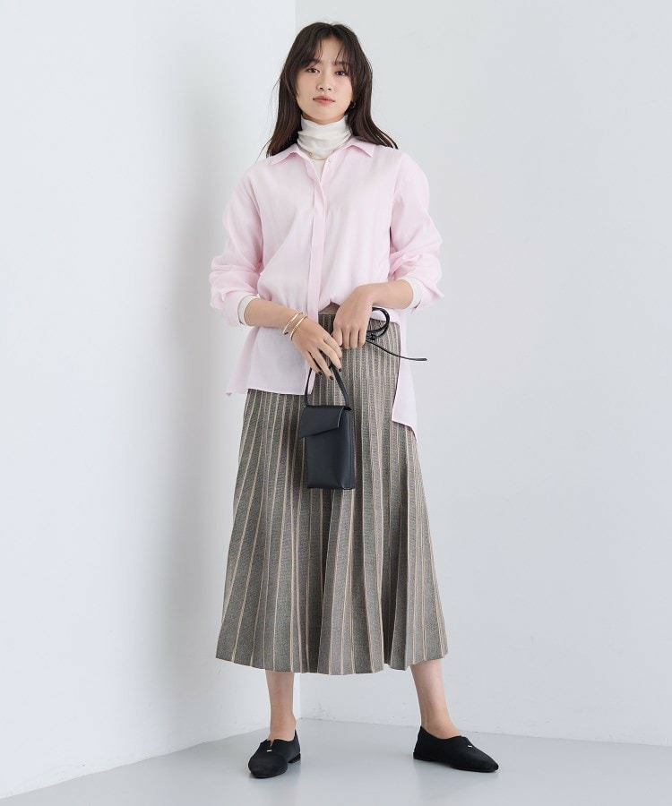 【洗える/SETUP可能】ジャカードニット プリーツスカート12