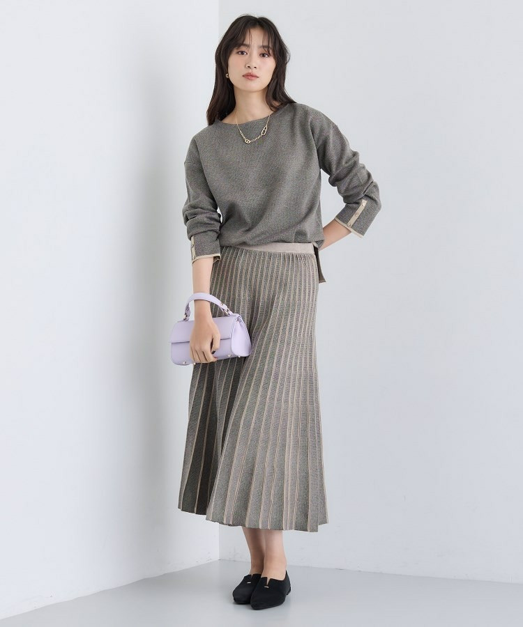 【洗える/SETUP可能】ジャカードニット プリーツスカート13