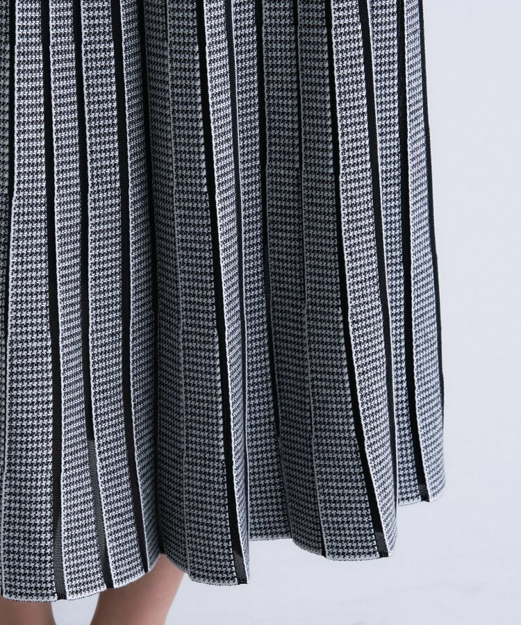 【洗える/SETUP可能】ジャカードニット プリーツスカート20