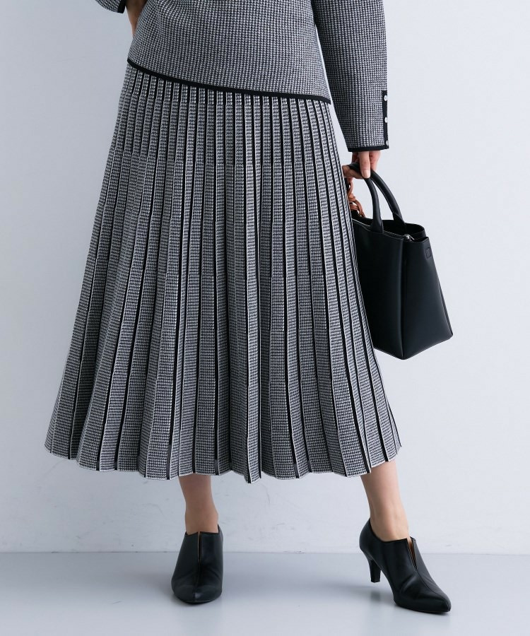 【洗える/SETUP可能】ジャカードニット プリーツスカート21