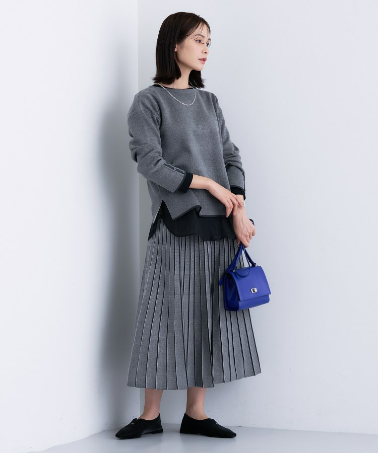 【洗える/SETUP可能】ジャカードニット プリーツスカート4