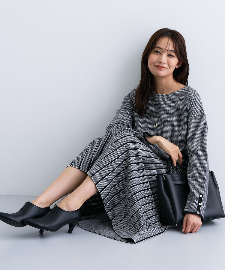 【洗える/SETUP可能】ジャカードニット プリーツスカート7