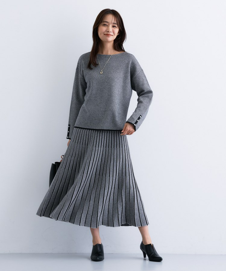 【洗える/SETUP可能】ジャカードニット プリーツスカート8