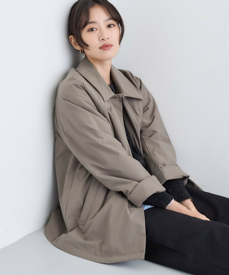 【超軽量/蓄熱】ライトパフ ステンカラーコート24