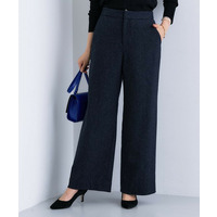 【褒められパンツ／ウール混】ウォームウール ワイドパンツ