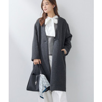 【軽量／ウール混】ライトフォルム ロングコート