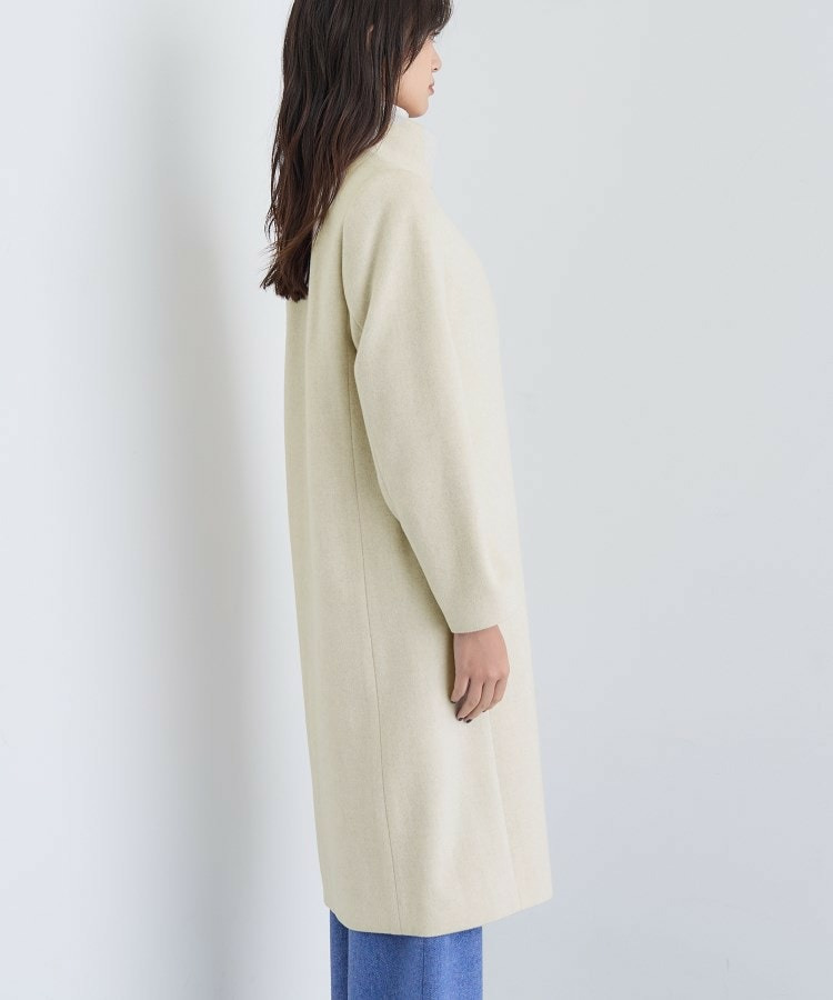 【名品コート/日本製】ウール100%スタンドカラーロングコート20