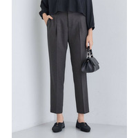 【洗える／通勤／スーツ】メランジストレッチ テーパードパンツ
