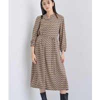 【洗える／オリジナル柄】ジオメプリント フレアワンピース