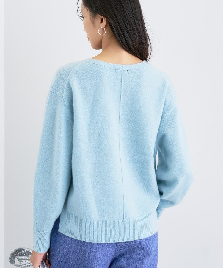 【洗える/カシミヤ混】ミドルゲージVネックニット11