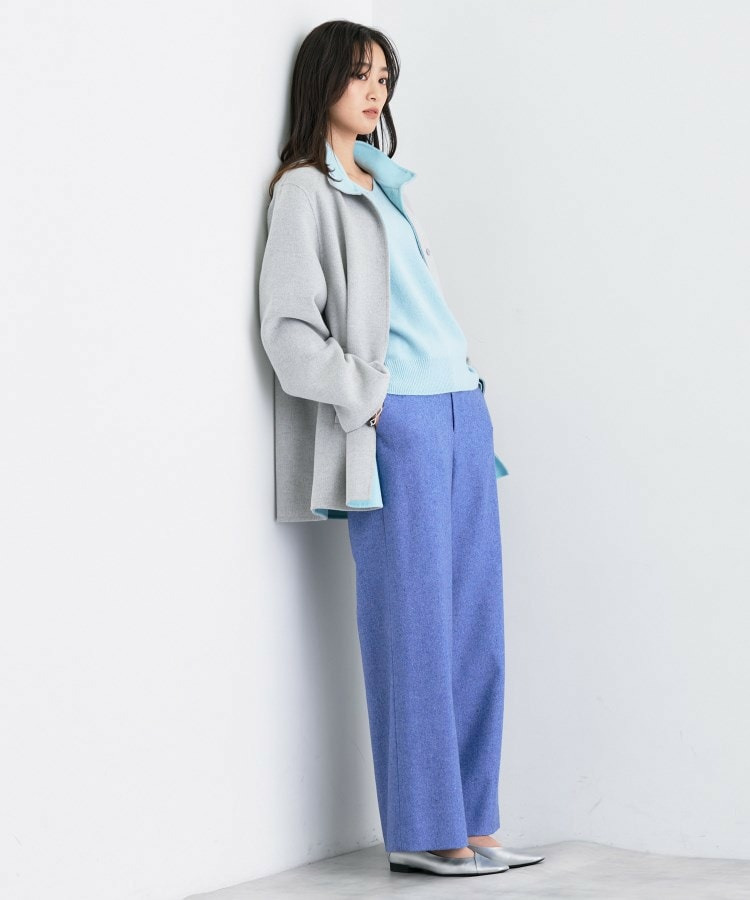 【洗える/カシミヤ混】ミドルゲージVネックニット13