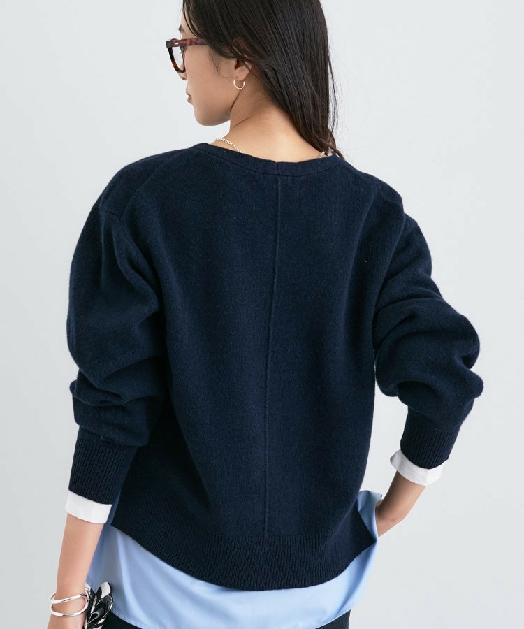 【洗える/カシミヤ混】ミドルゲージVネックニット16