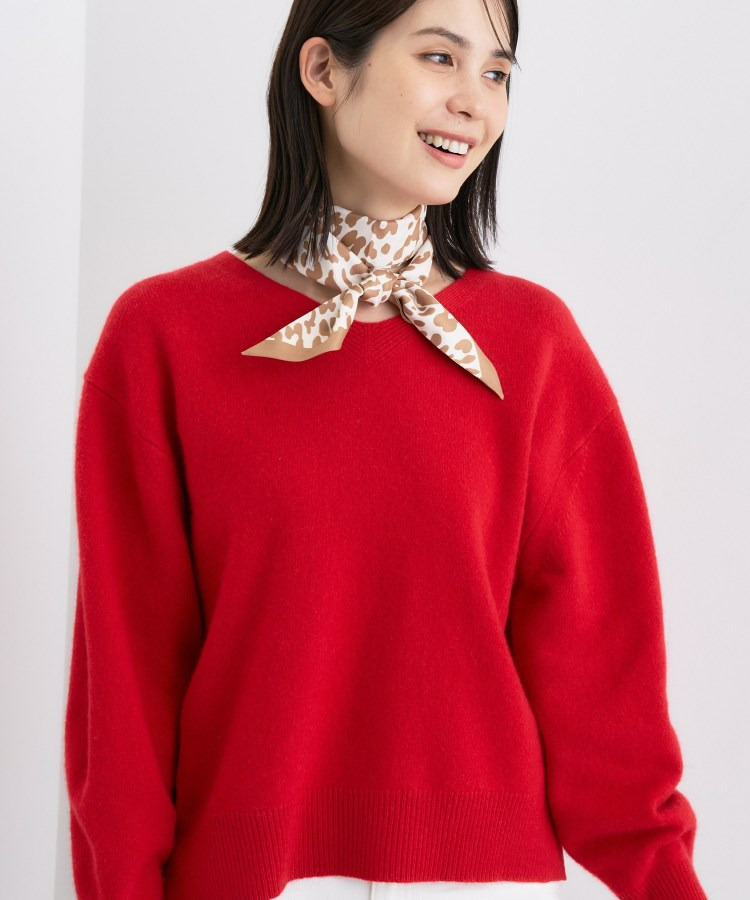 【洗える/カシミヤ混】ミドルゲージVネックニット29