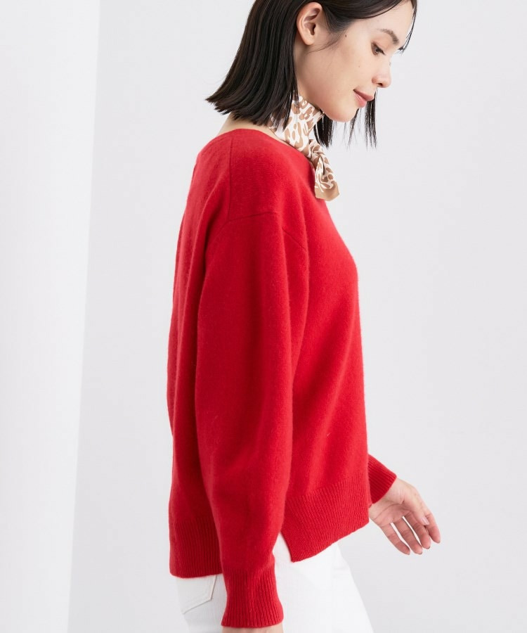 【洗える/カシミヤ混】ミドルゲージVネックニット7