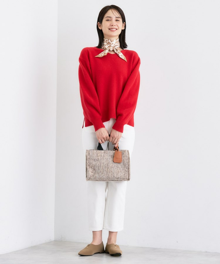 【洗える/カシミヤ混】ミドルゲージVネックニット9