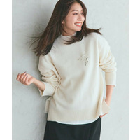 【冬ニット人気NO．1！／カシミヤ混】ミドルゲージハイネックニット