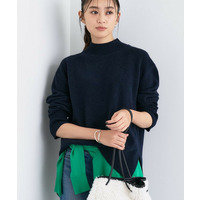 【冬ニット人気NO．1！／カシミヤ混】ミドルゲージハイネックニット