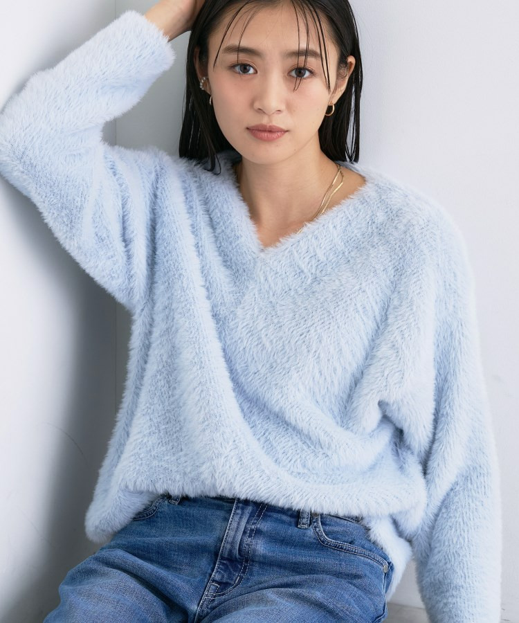 【洗える】エアリーシャギートップス1