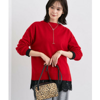 【洗える／カシミヤ混】ボトルネック ドルマンスリーブニット