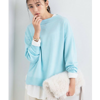 【洗える／カシミヤ混】ボトルネック ドルマンスリーブニット