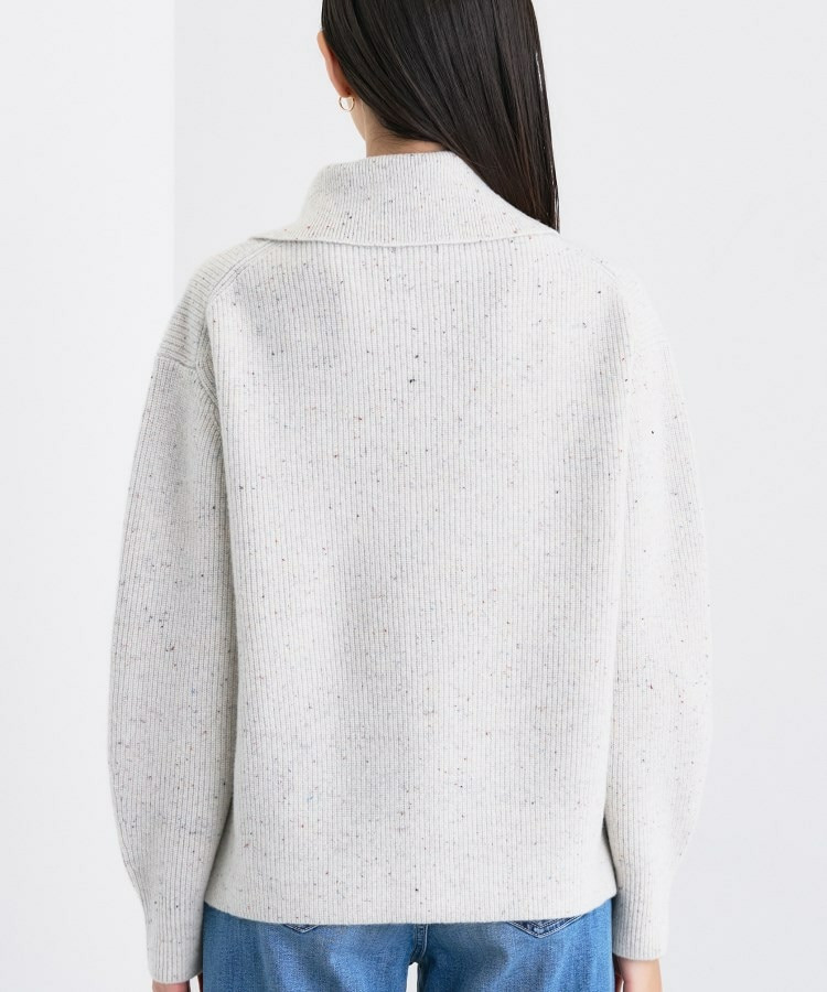 【洗える】カラーネップ ダブルジップカーディガン17