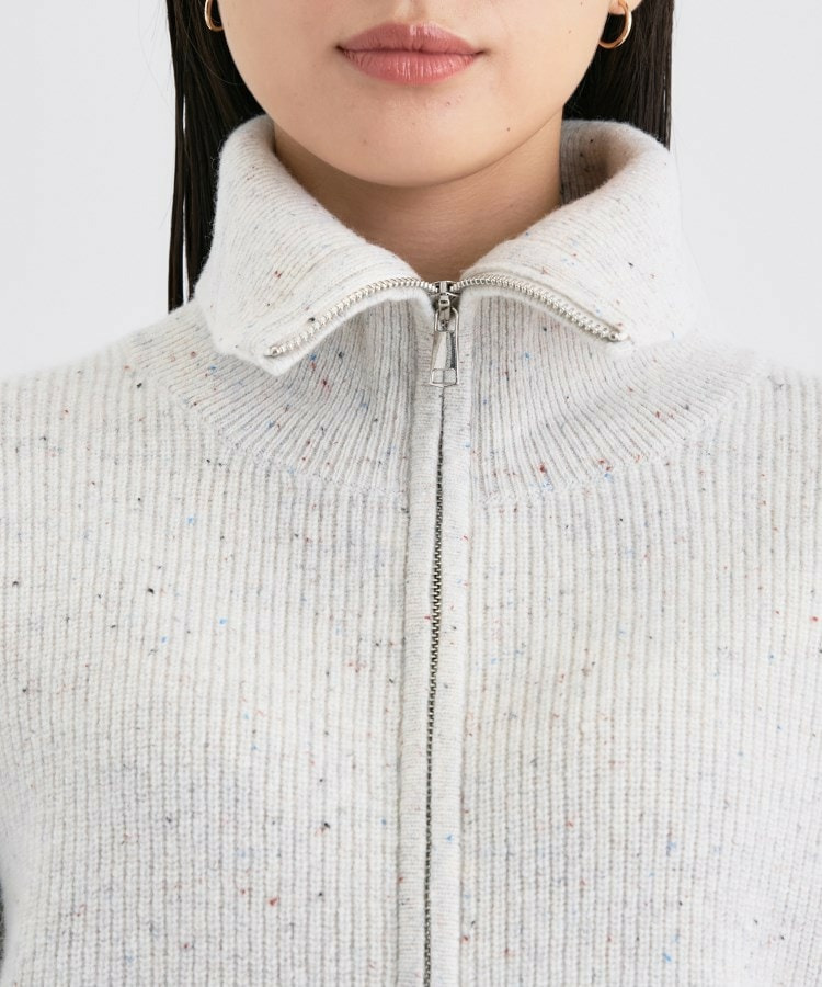 【洗える】カラーネップ ダブルジップカーディガン18